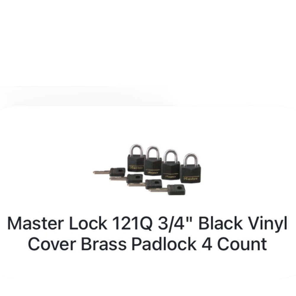 Master Lock Padlock 4 count - Picture 2 of 4